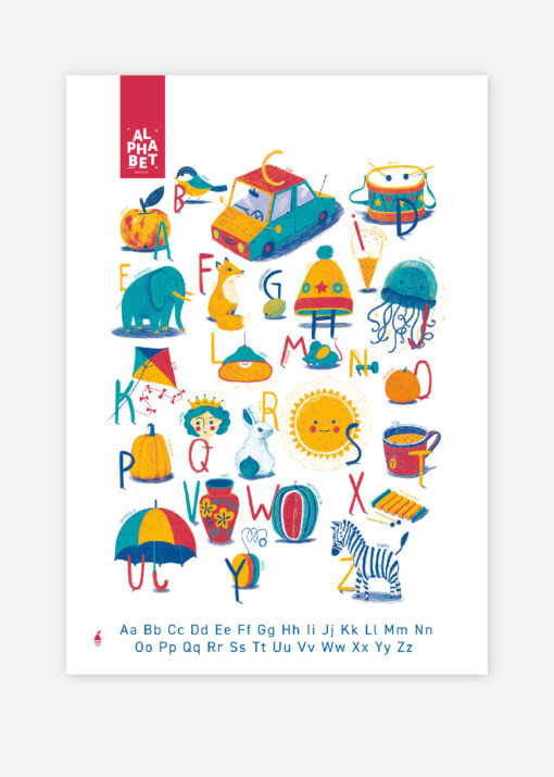 English Alphabet Poster, English Alphabet ABC Digital Art, Kids Room Art, Nursery Art, Nursery Wall Art, Kids Alphabet, ABC, Kids Education