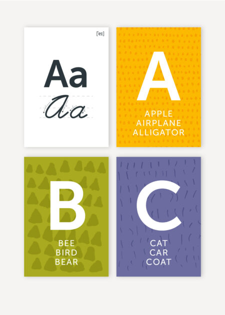 BRIGHT MIX English Alphabet Flash cards, English Alphabet, ABC Digital Art, Kids Alphabet, ABC, Kids Education, Print and Cursive letters