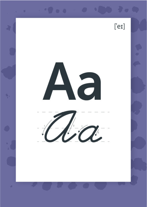 BRIGHT MIX English Alphabet Flash cards, English Alphabet, ABC Digital Art, Kids Alphabet, ABC, Kids Education, Print and Cursive letters - Image 2