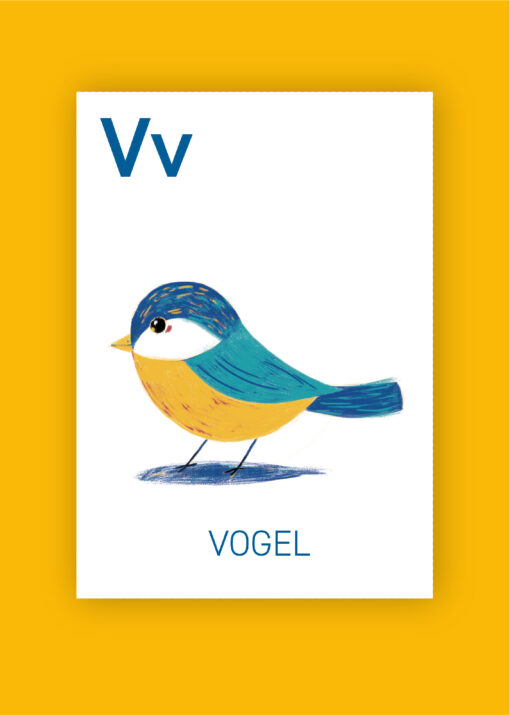German Alphabet Flash cards, German Alphabet ABC Digital Art, Kids Alphabet, ABC, Kids Education - Image 4