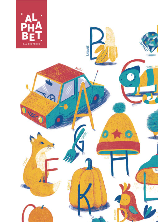 German Alphabet Poster DECO, German Alphabet ABC Digital Art, Kids Room Art, Nursery Art, Nursery Wall Art, Kids Alphabet, ABC, Kids Education - Image 3