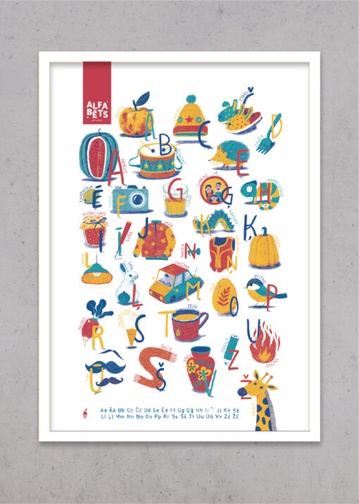 Latvian Alphabet Poster, Latvian Alphabet ABC Digital Art, Kids Room Art, Nursery Art, Nursery Wall Art, Kids Alphabet, ABC, Kids Education - Image 2