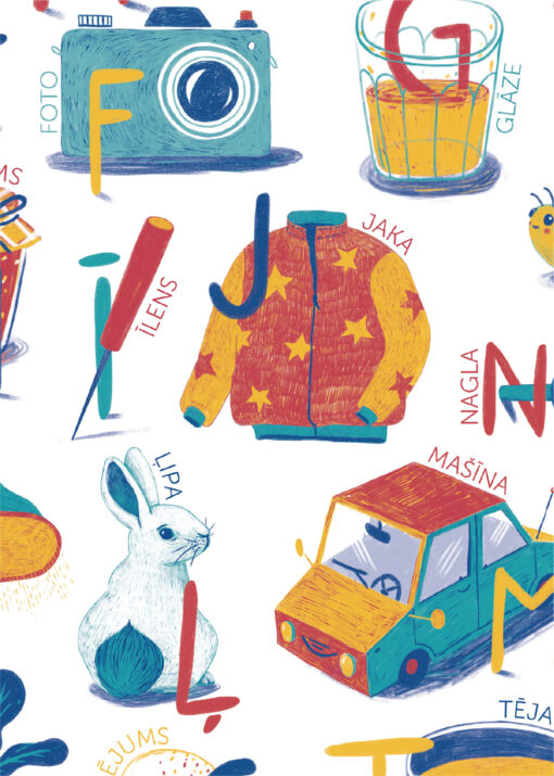 Latvian Alphabet Poster, Latvian Alphabet ABC Digital Art, Kids Room Art, Nursery Art, Nursery Wall Art, Kids Alphabet, ABC, Kids Education - Image 3